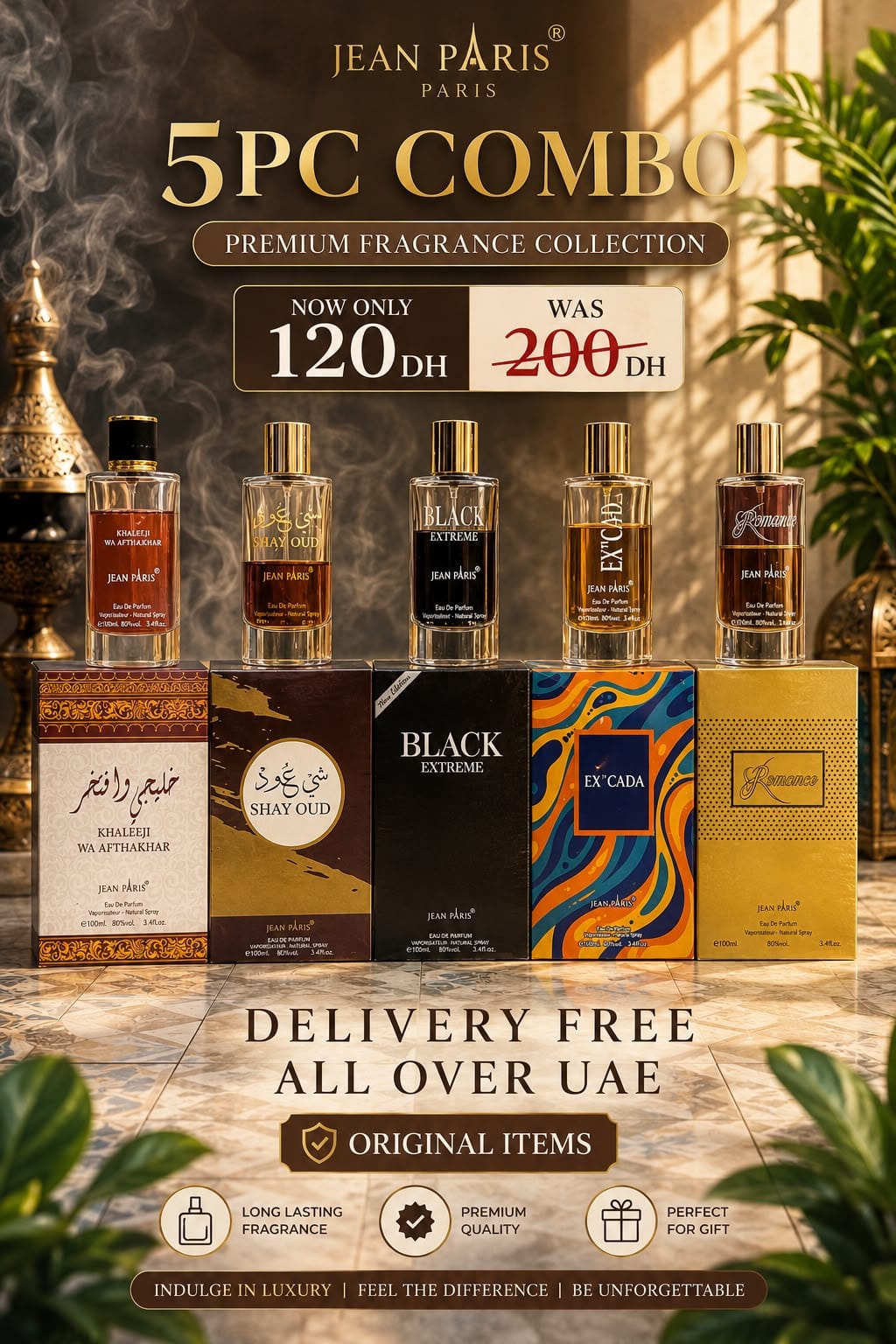 Jean Paris 5 PC Combo - Premium Fragrance Collection