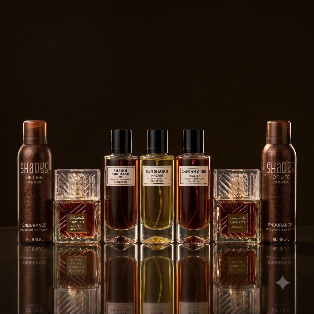 6 PC Perfumes Combo - Shay Oud, Khamrah & Body Sprays