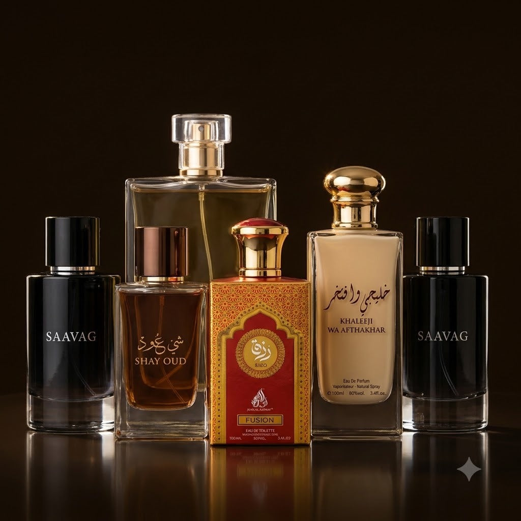 Eid Offer - 5 PC Combo (Saavag, Shay Oud, Rizq Fusion & Khaleeji)