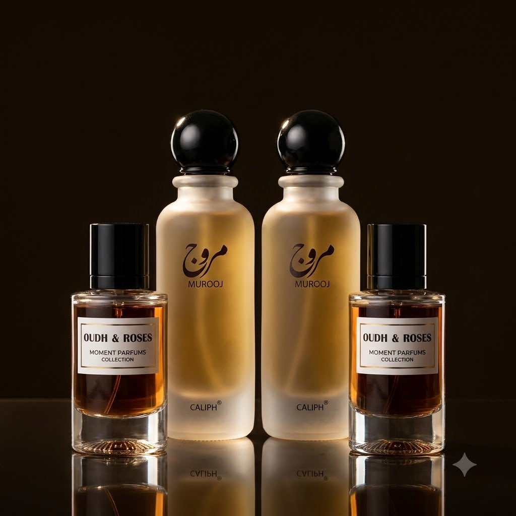 4 PC Set - Murooj (Caliph) & Oudh and Roses (Moment Parfums)